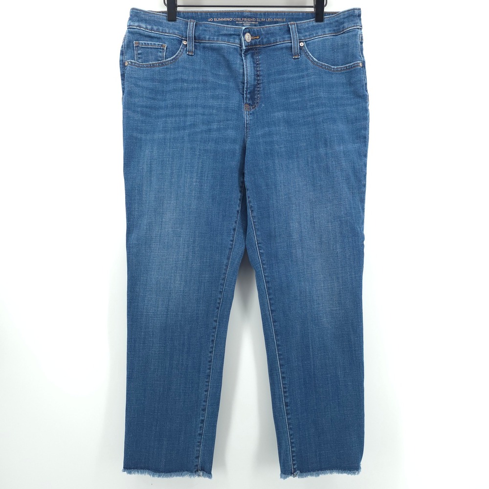 Chico's So Slimming Girlfriend Slim Leg Ankle Women's Jeans 2.5P (US 14P) Blue